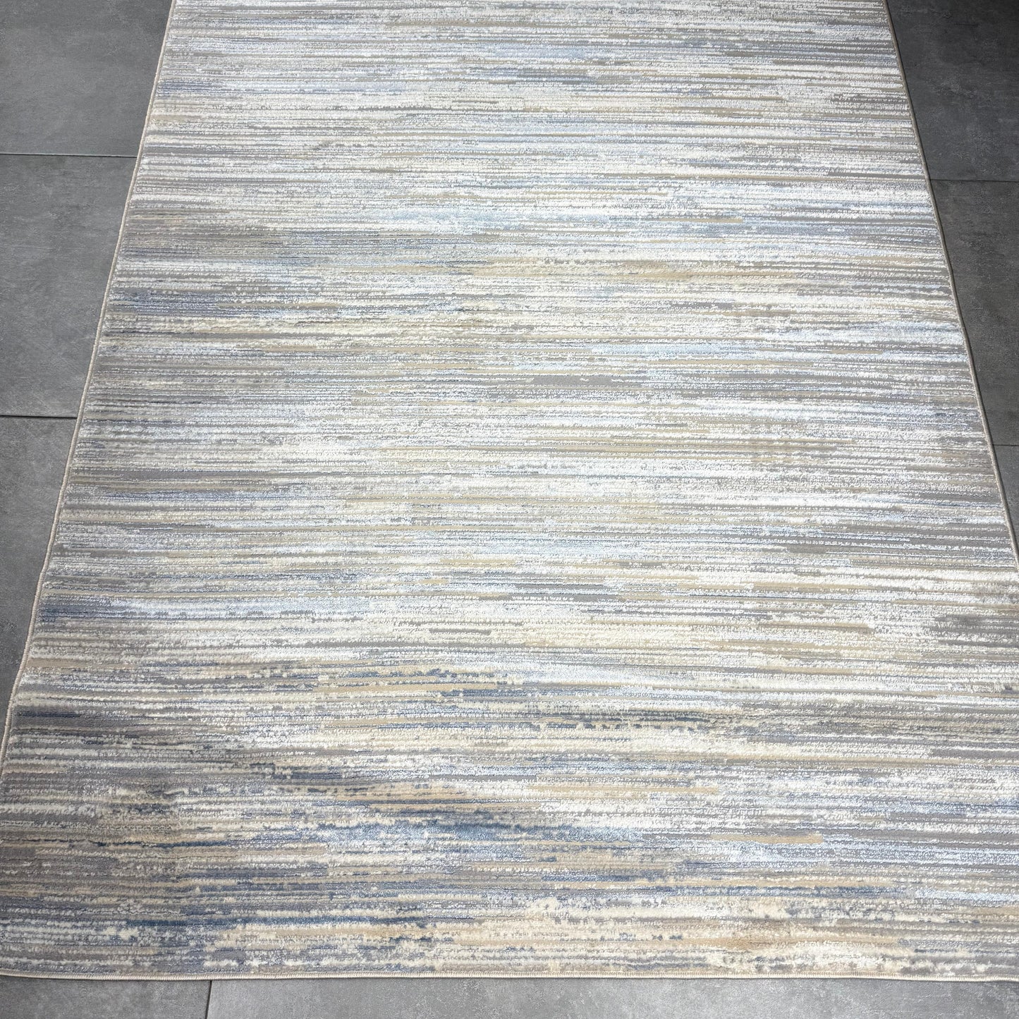 Makine Dokuma Salon Halısı 160x230 4 Metrekare - Mavi Desenli Modern Halı