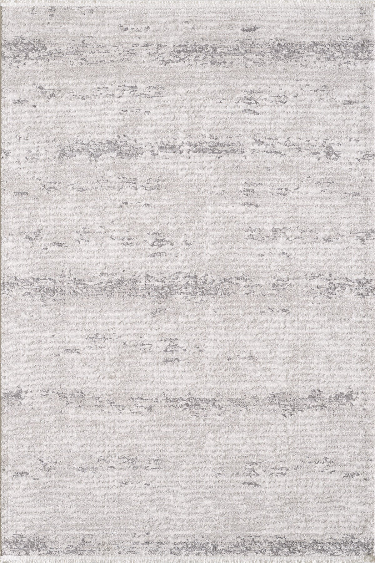 Toscana Koleksiyonu 3.5m² 150x230cm Krem-gri Renk Polyester Iplik Düz Saçaklı Makine Dokuma Halı - Ottofis Halı