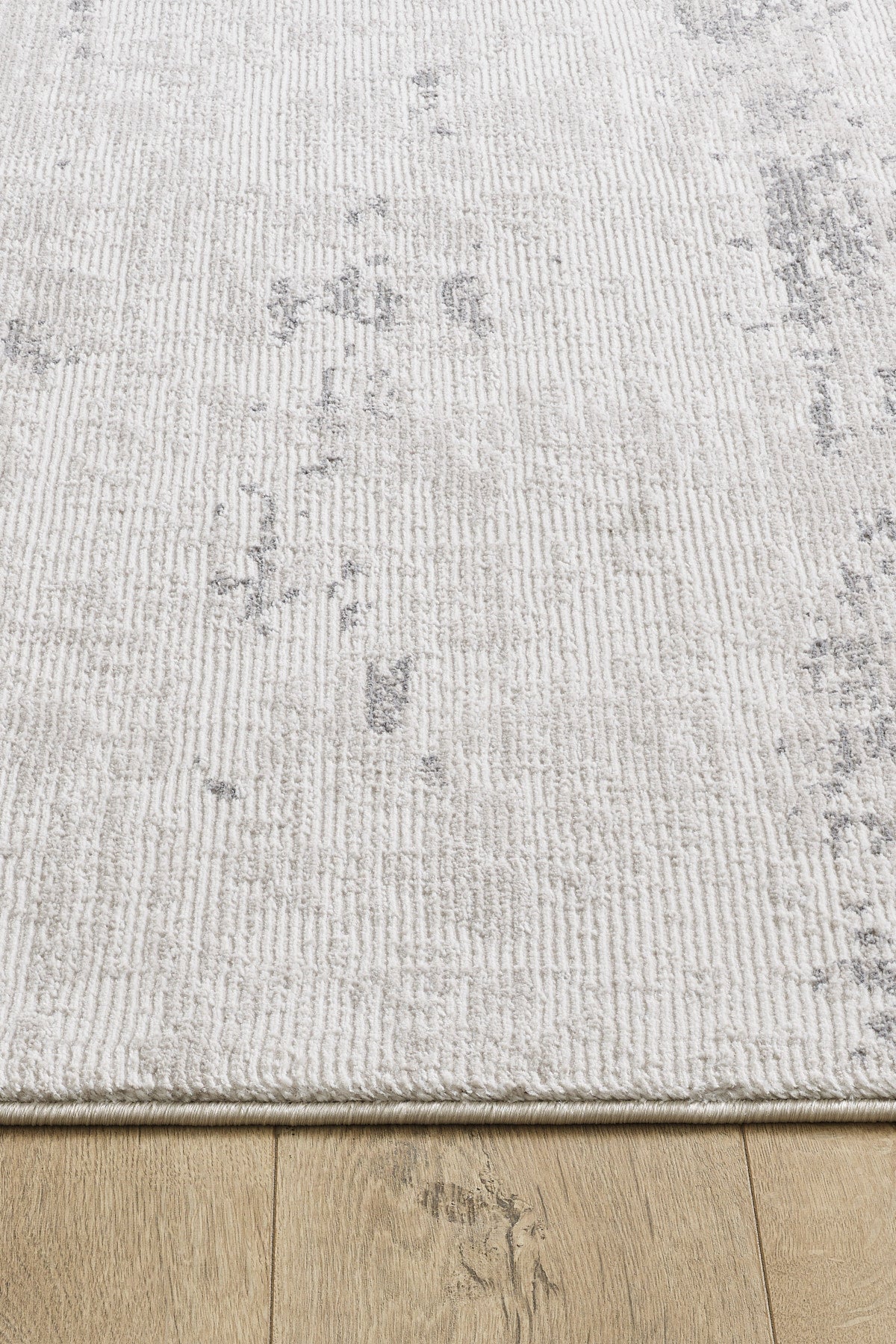 Toscana Koleksiyonu 3.5m² 150x230cm Krem-gri Renk Polyester Iplik Düz Saçaklı Makine Dokuma Halı - Ottofis Halı