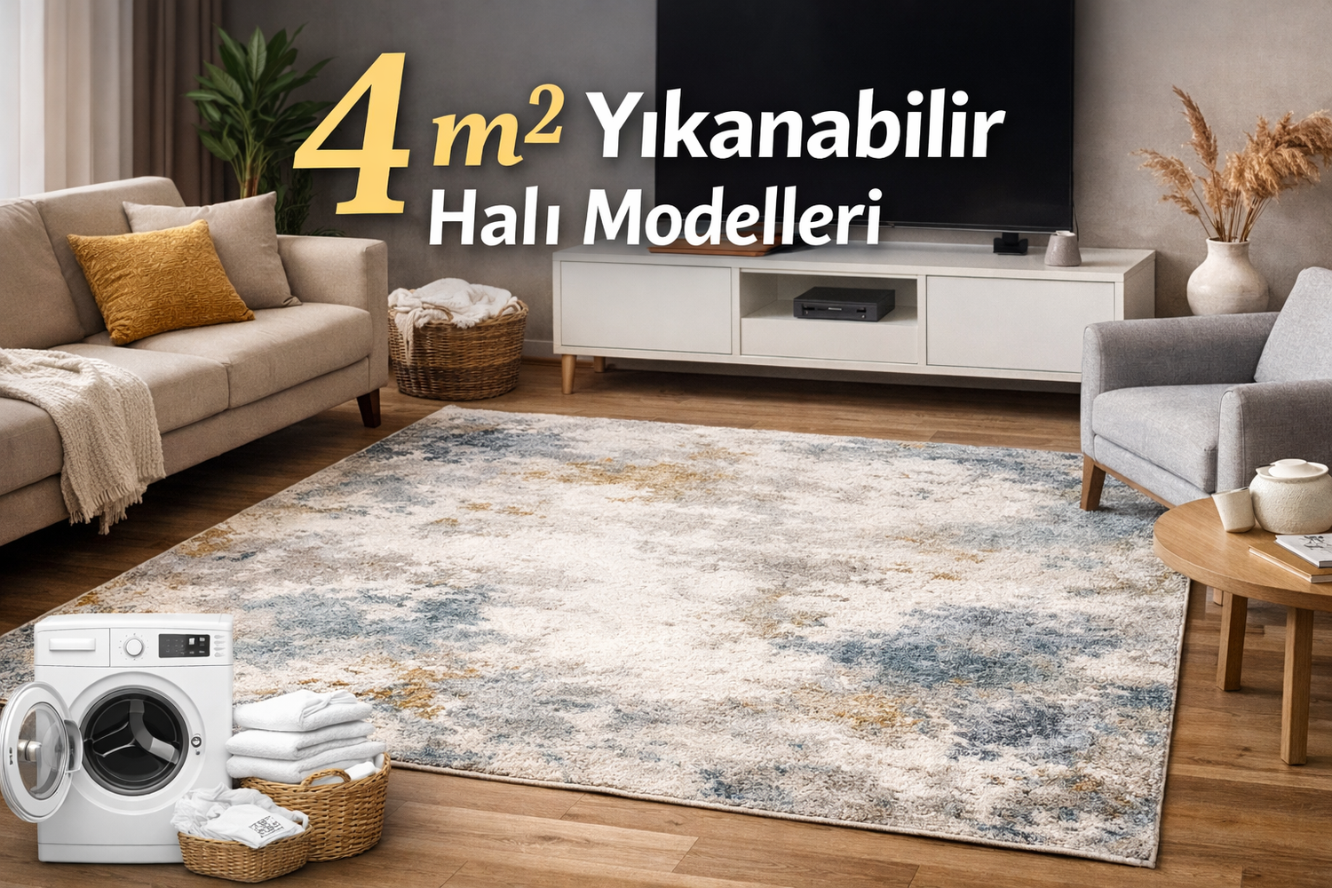 4 Metrekare Yıkanabilir Halılar