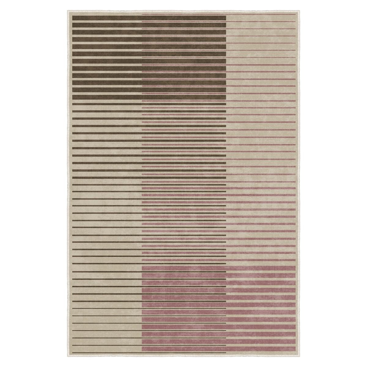 FR60 160x230 Yıkanabilir Kaymaz Taban Modern Çizgili Halı - Ottofis Halı