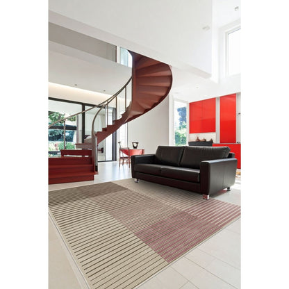 FR60 160x230 Yıkanabilir Kaymaz Taban Modern Çizgili Halı - Ottofis Halı