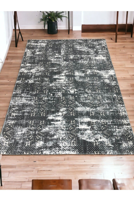 Laura Koleksiyonu Bej Renk 4 Metrekare 150x230cm %100 Akrilik Iplik Saçaksız Makine Dokuma Salon Mutfak Yatak Odası Halısı