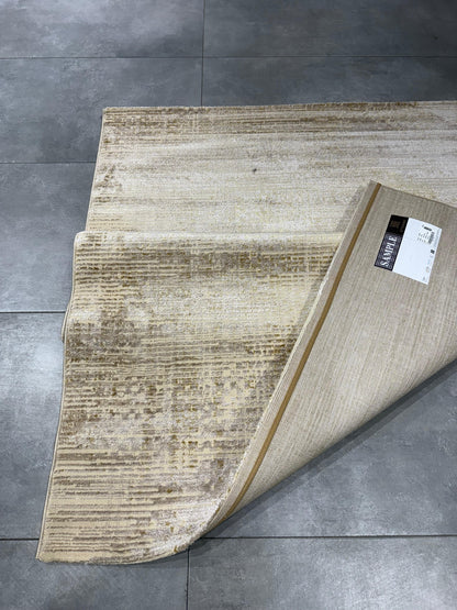 Impressive Koleksiyonu 4 Metrekare Bej Krem  Modern Salon Mutfak Yatak Odası Halısı - Ottofis Halı