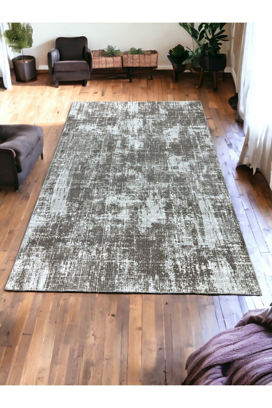 Laura Koleksiyonu Bej-Krem 4 Metrekare 150x230cm %100 Akrilik Iplik Saçaksız Makine Dokuma Salon Mutfak Yatak Odası Halısıı