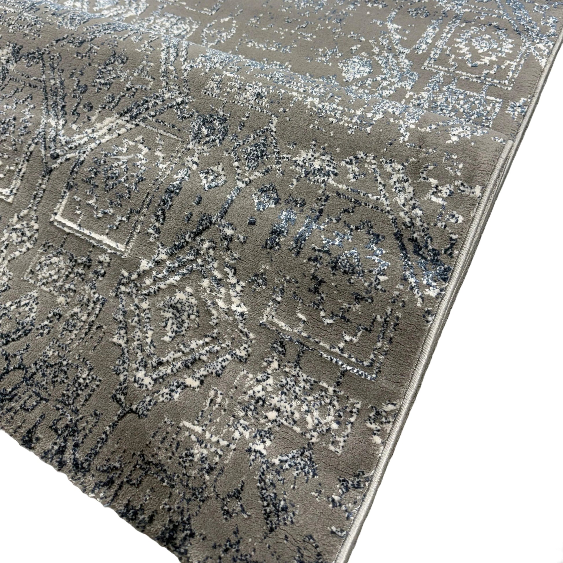 Laura mavi gri halı doku yakın çekim