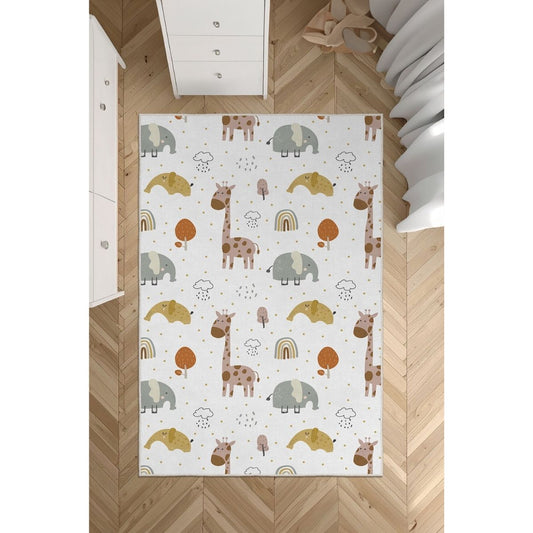 Ottofis Dijital Baski Kaymaz Taban Yikanabilir Cocuk Odasi Dekoratif Hali CSHM_CRPT106A