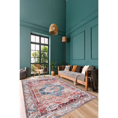 FR122 Klasik Motifli Dijital Baskı Dekoratif Salon Halısı