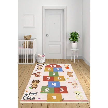 Hayvan Figürlü Renkli Eğitici Çocuk Odası Halısı FR185